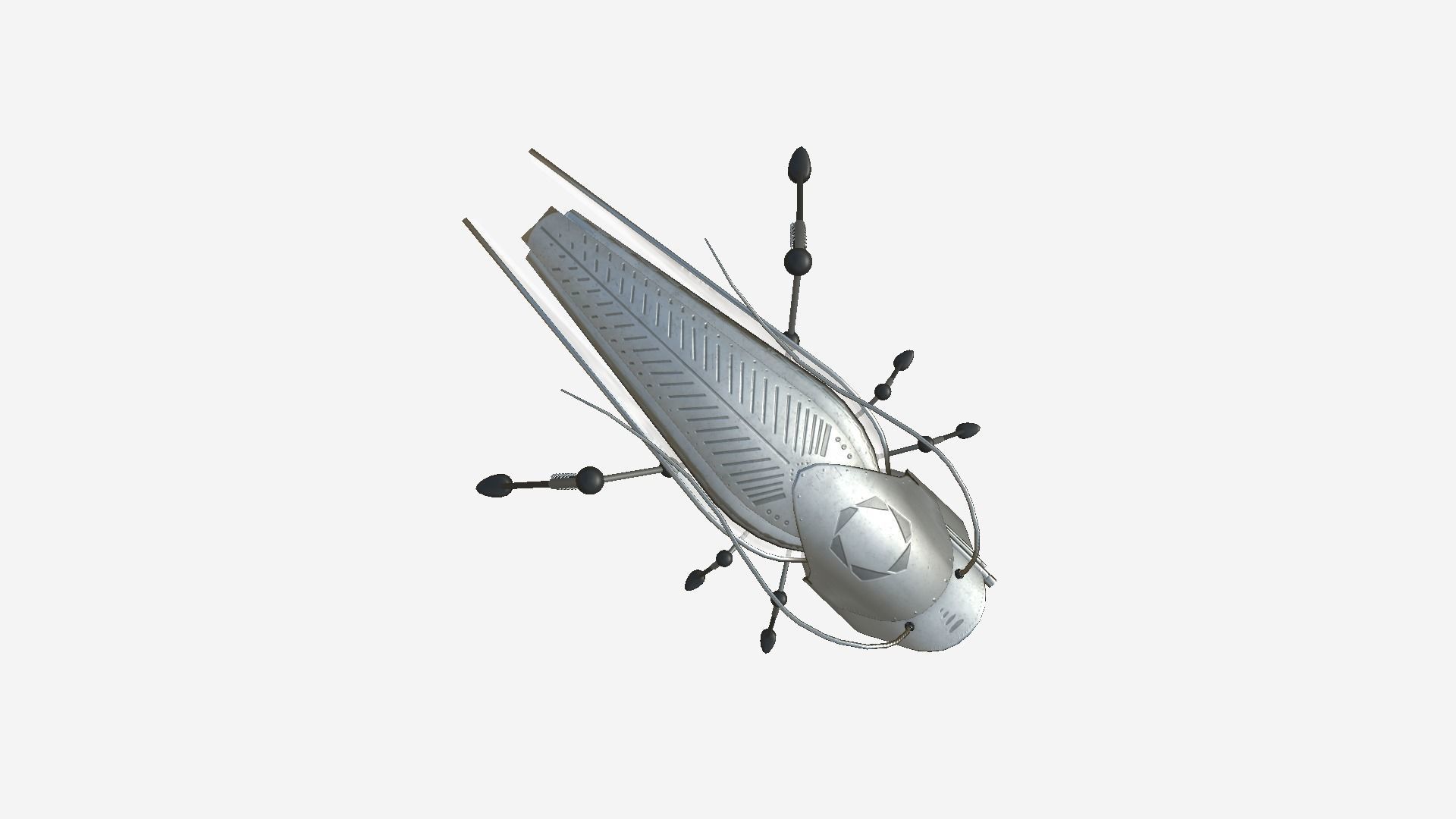 Insect Robot F01 Steel - SciFi Character Design Low-poly 3D model_2