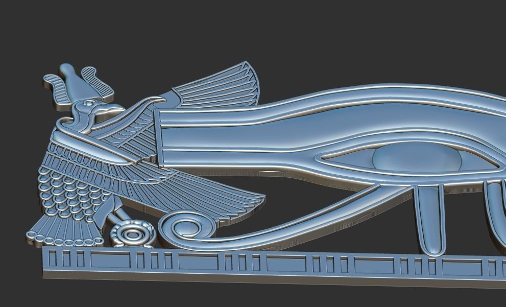 Necklace Eye of Ra  with Pectoral Wedjat 3d printable model cnc 3D print model_7