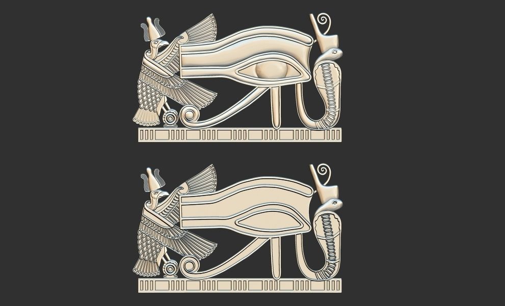 Necklace Eye of Ra  with Pectoral Wedjat 3d printable model cnc 3D print model_1