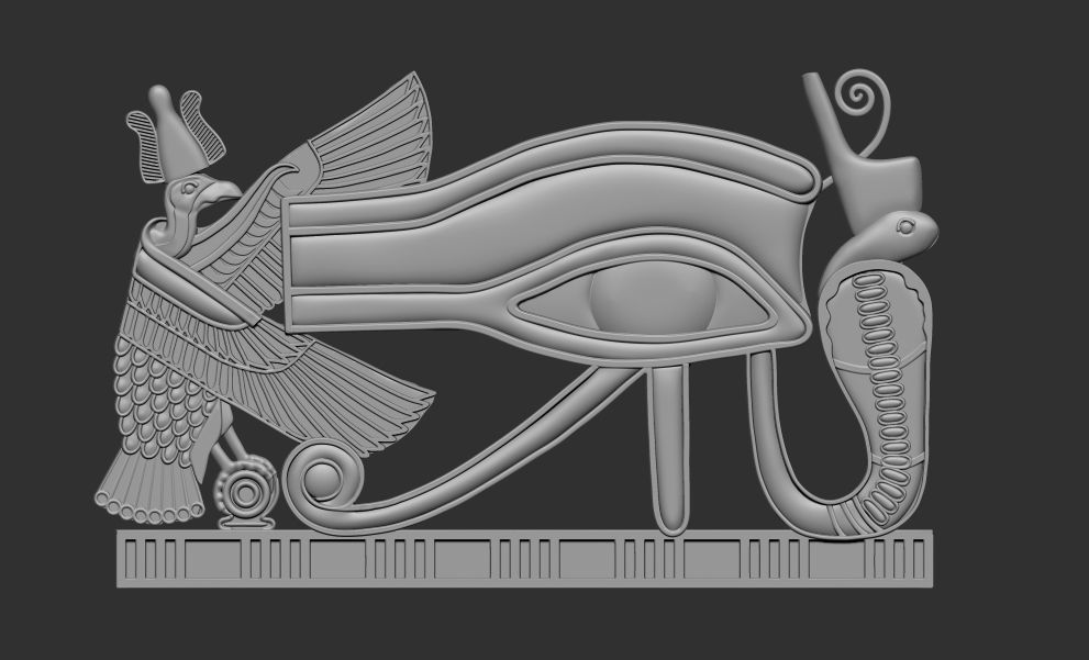 Necklace Eye of Ra  with Pectoral Wedjat 3d printable model cnc 3D print model_8