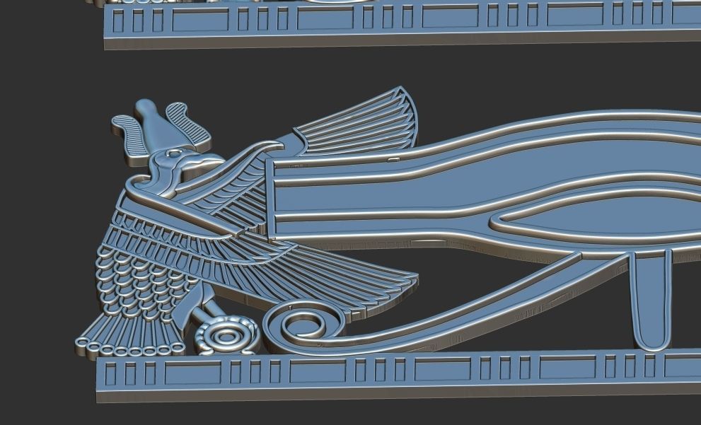 Necklace Eye of Ra  with Pectoral Wedjat 3d printable model cnc 3D print model_5