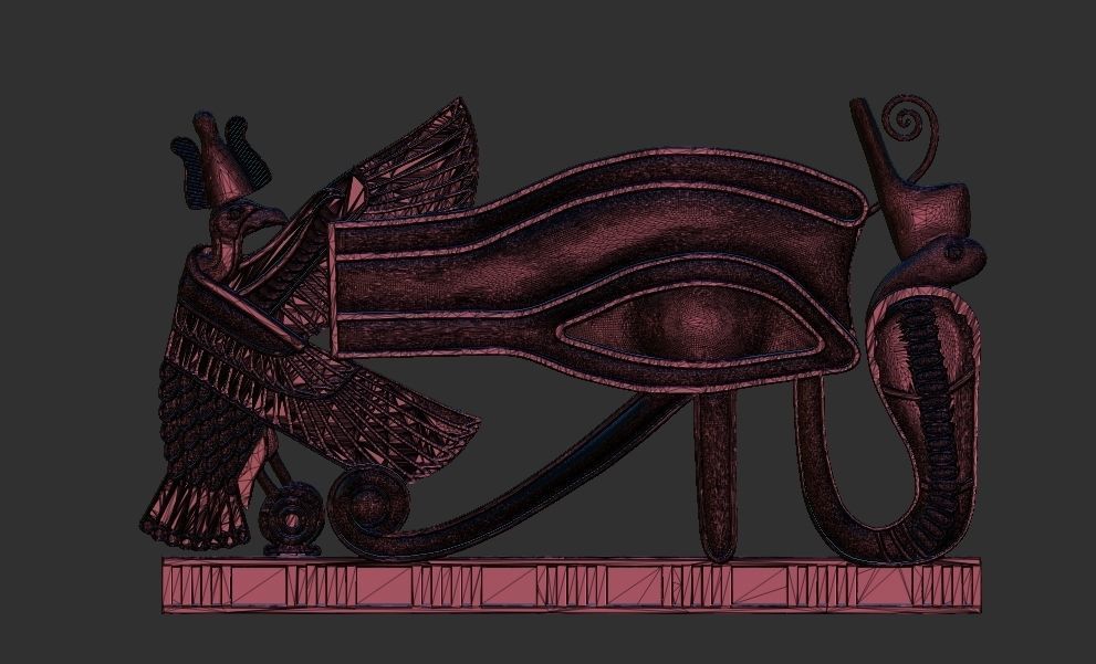 Necklace Eye of Ra  with Pectoral Wedjat 3d printable model cnc 3D print model_10