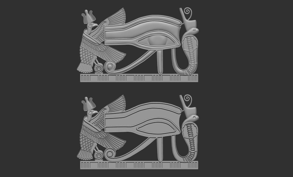 Necklace Eye of Ra  with Pectoral Wedjat 3d printable model cnc 3D print model_2