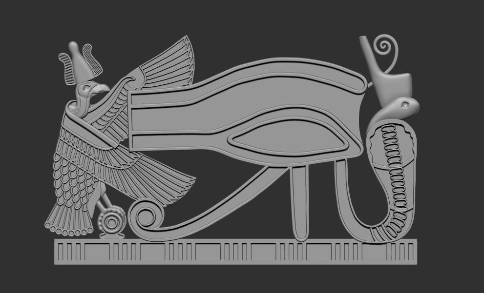 Necklace Eye of Ra  with Pectoral Wedjat 3d printable model cnc 3D print model_3