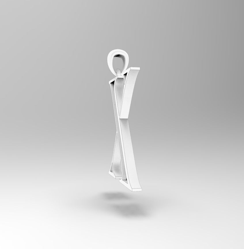 Alphabet Latin X 3D print model_29