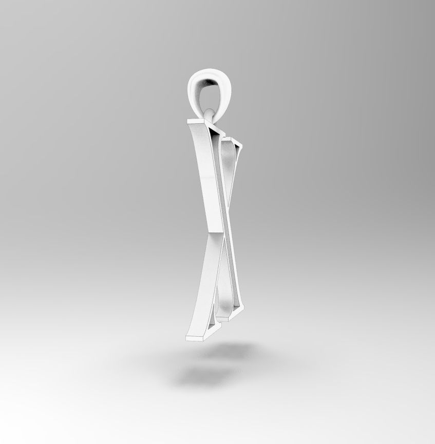 Alphabet Latin X 3D print model_27