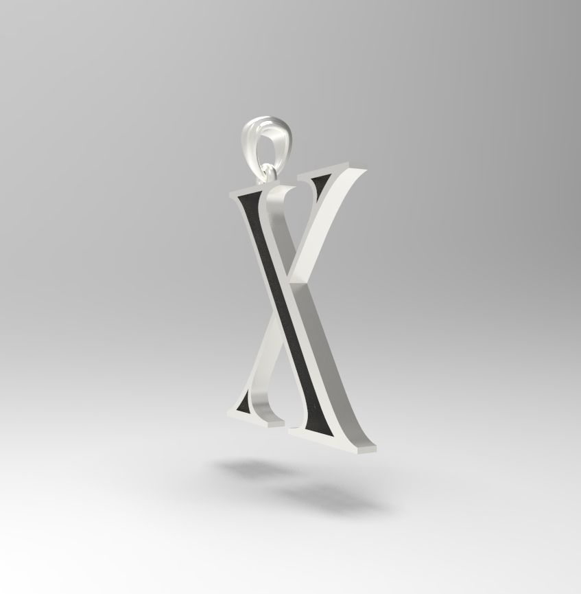 Alphabet Latin X 3D print model_21