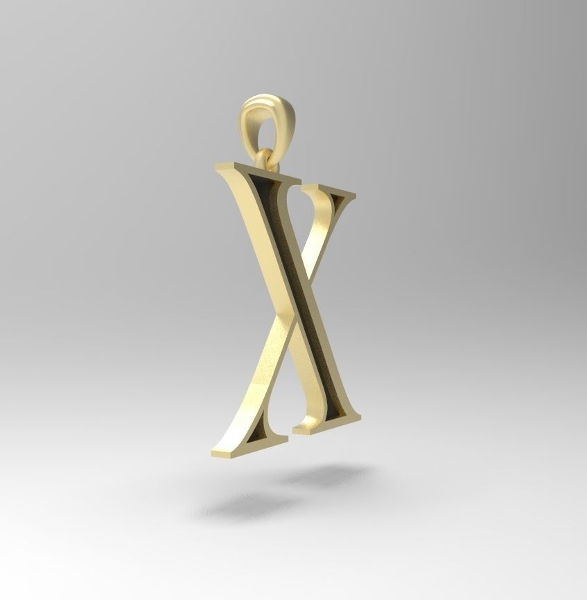 Alphabet Latin X 3D print model_6