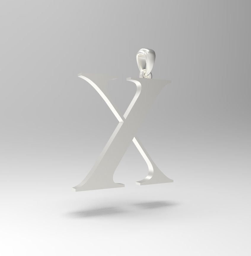 Alphabet Latin X 3D print model_24