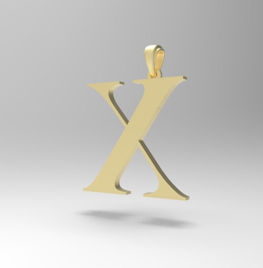 Alphabet Latin X 3D print model_3