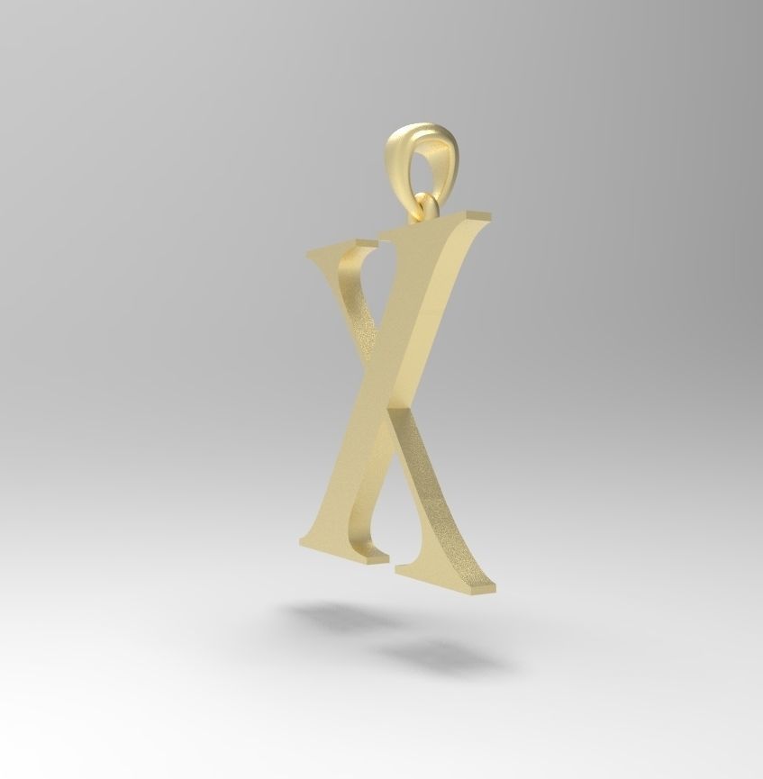 Alphabet Latin X 3D print model_4