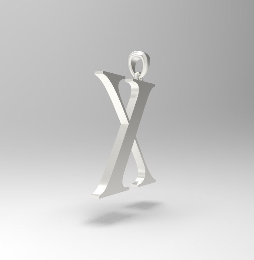 Alphabet Latin X 3D print model_23