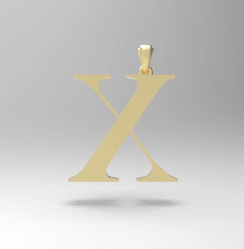 Alphabet Latin X 3D print model_2