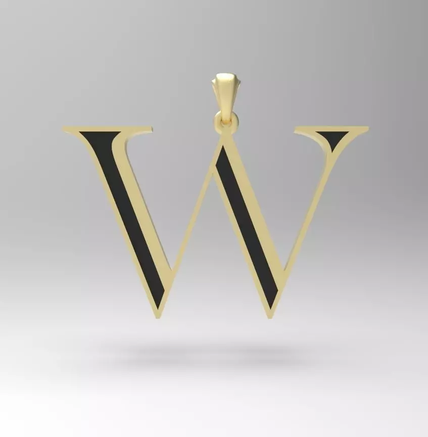 Alphabet Latin W 3D print model_0