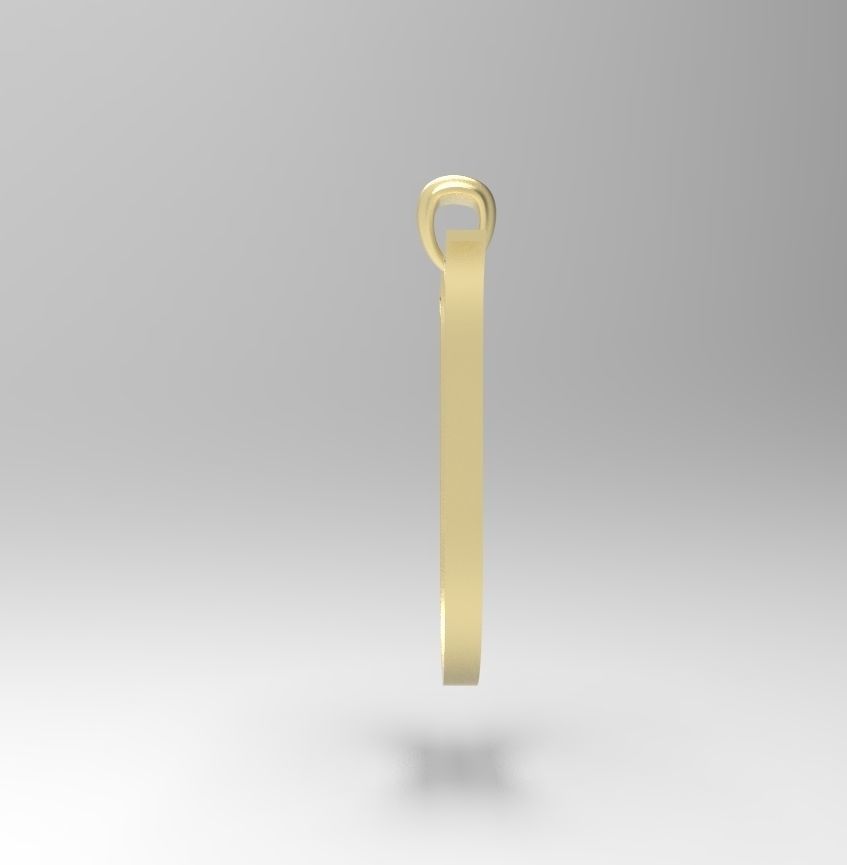 Alphabet Latin U 3D print model_9