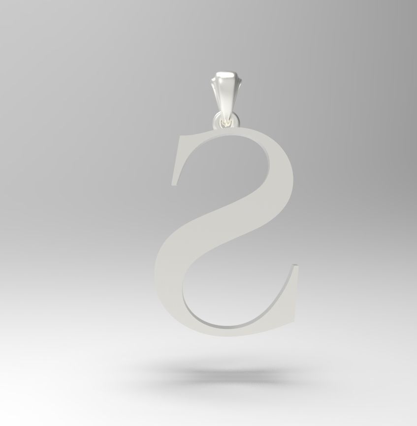 Alphabet Latin S 3D print model_12