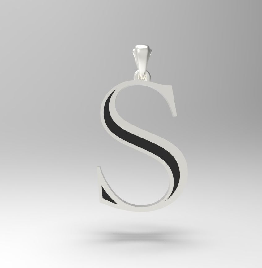 Alphabet Latin S 3D print model_18