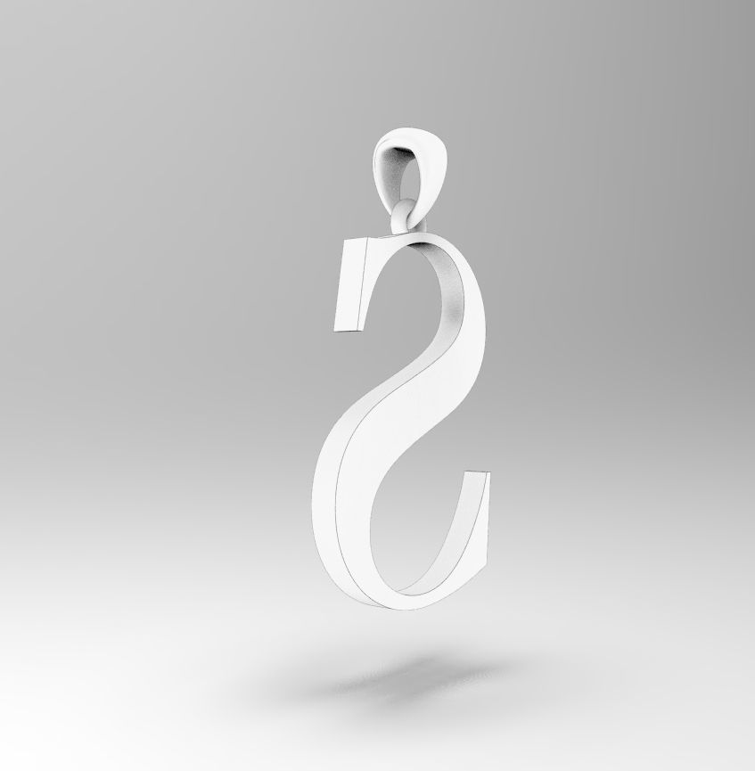 Alphabet Latin S 3D print model_30