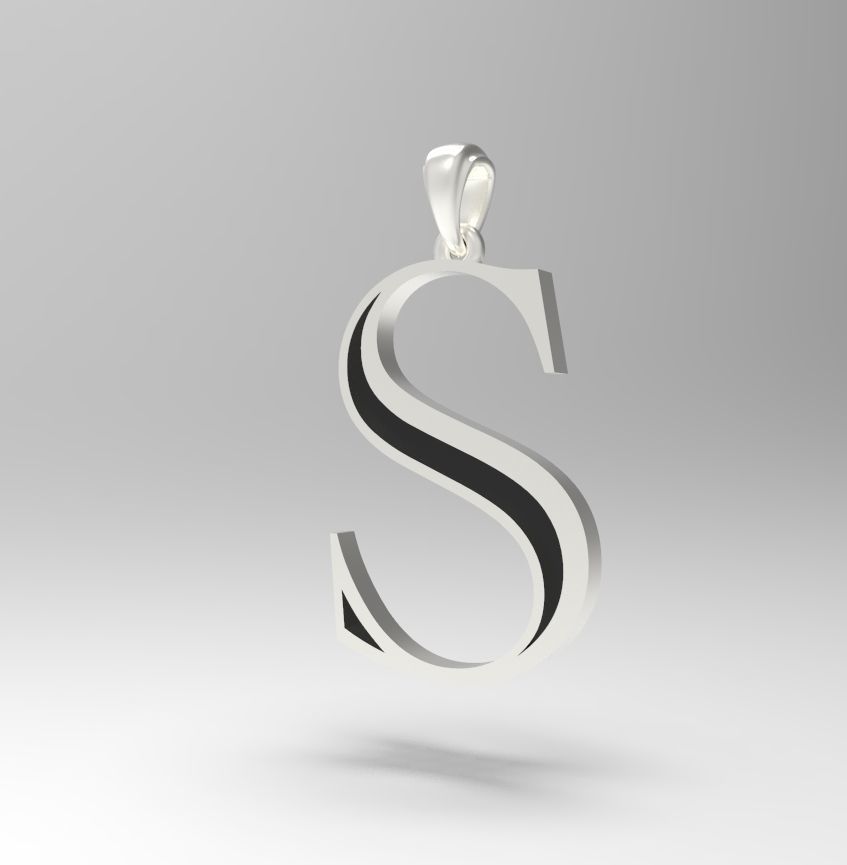 Alphabet Latin S 3D print model_19