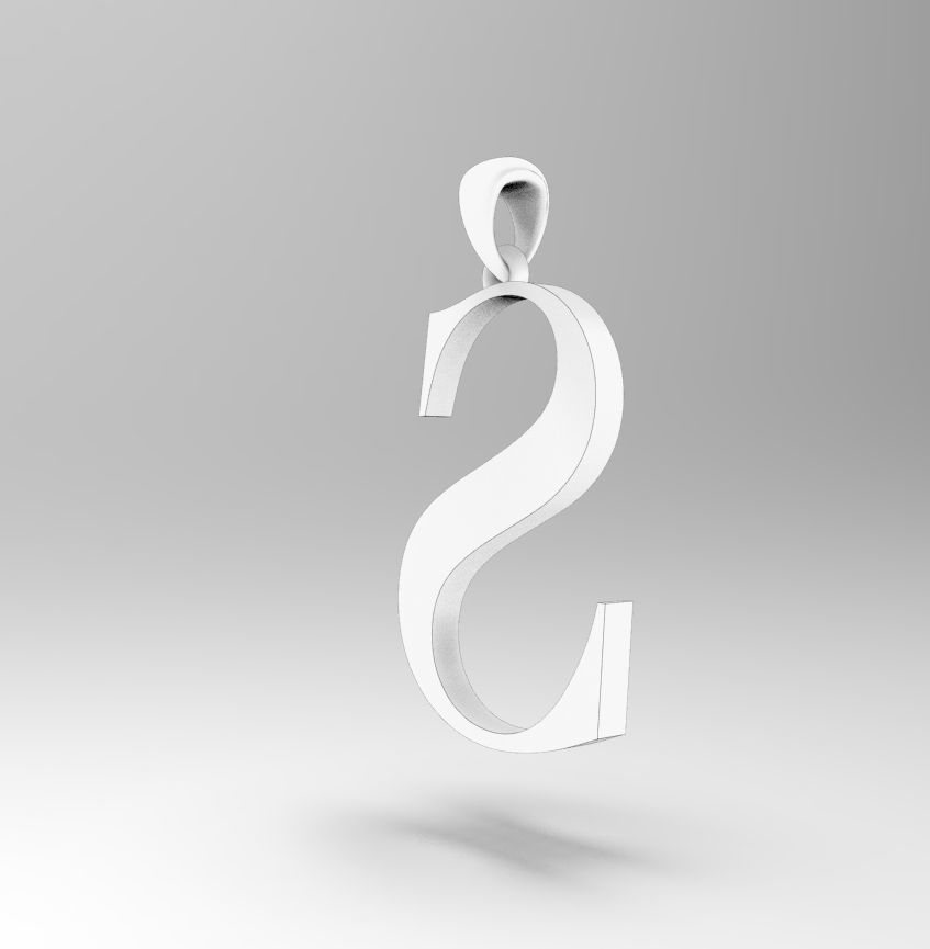 Alphabet Latin S 3D print model_25