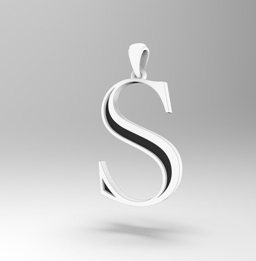 Alphabet Latin S 3D print model_28