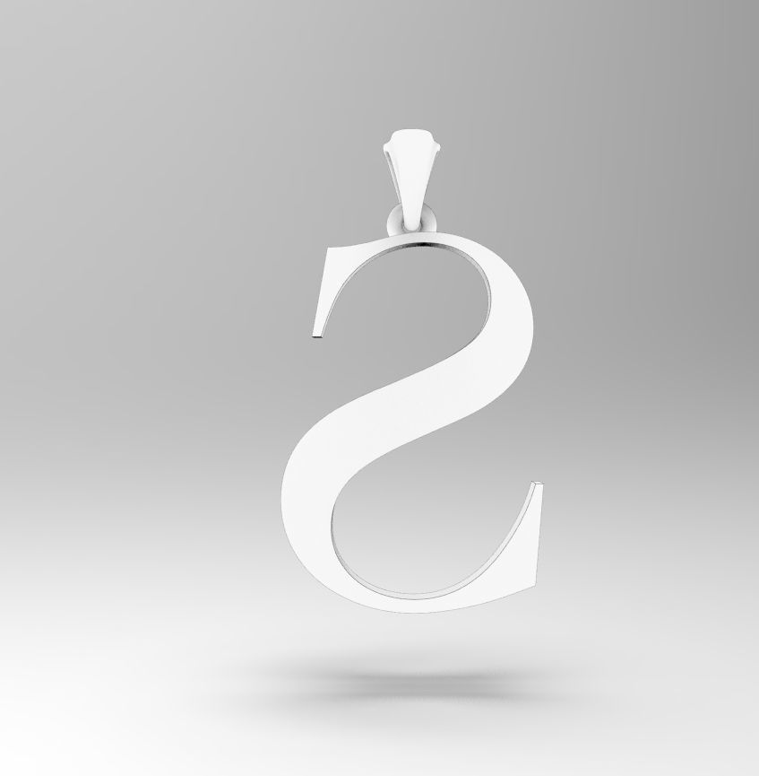 Alphabet Latin S 3D print model_24