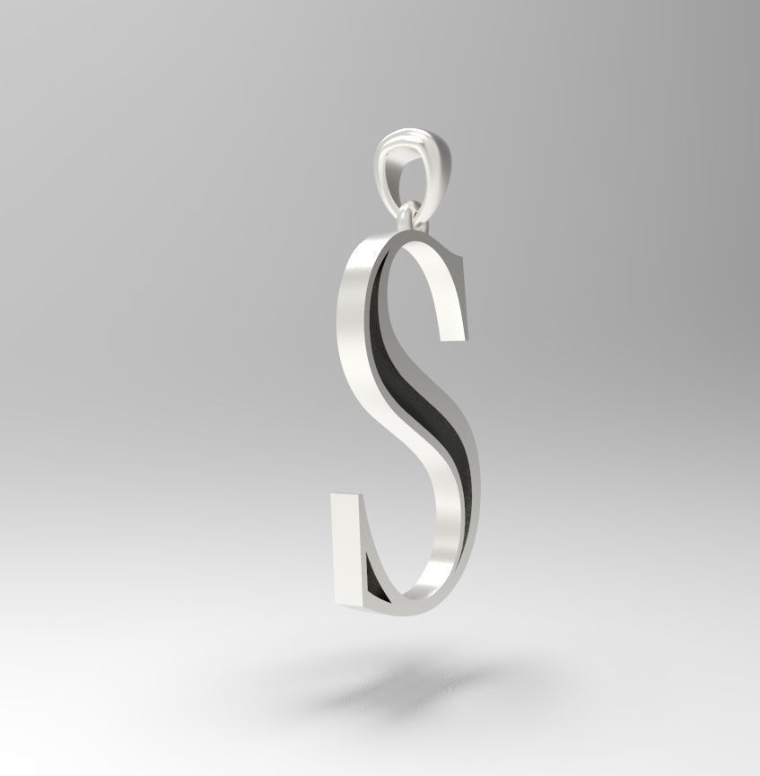 Alphabet Latin S 3D print model_16