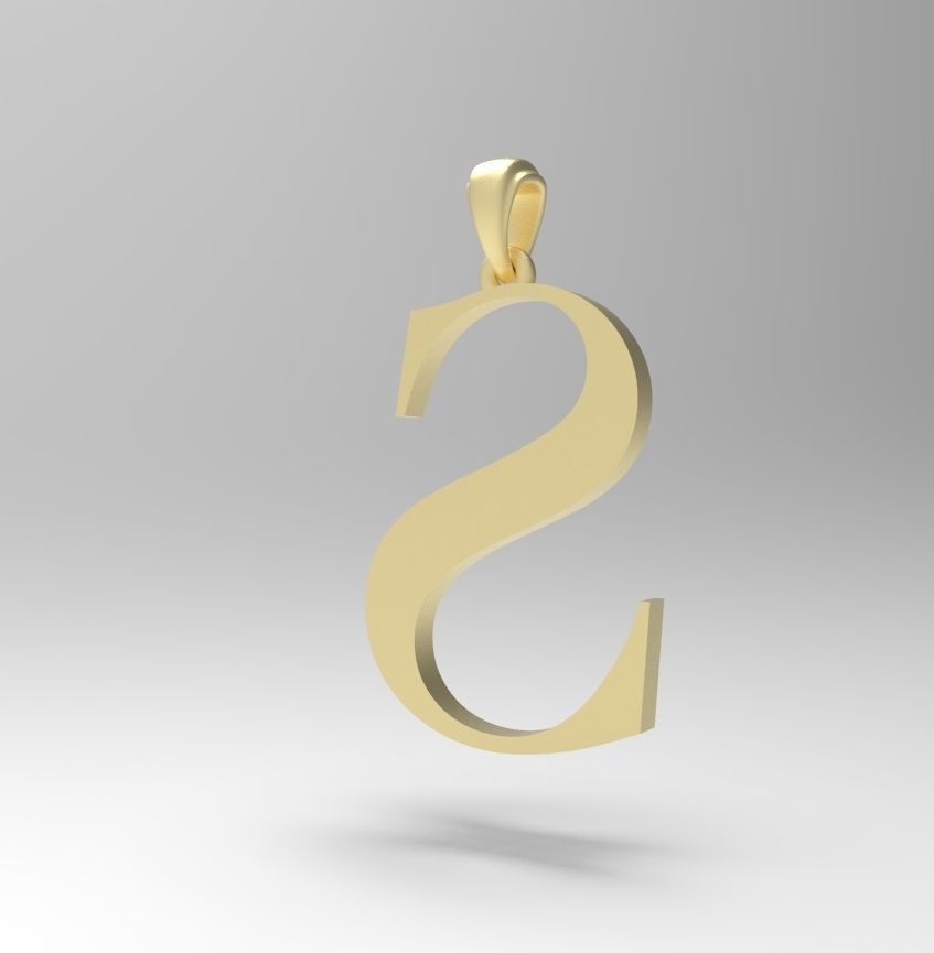 Alphabet Latin S 3D print model_2