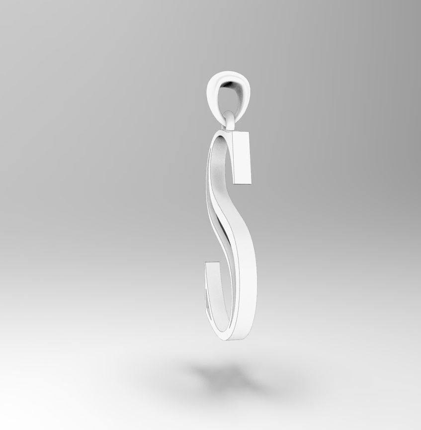 Alphabet Latin S 3D print model_29