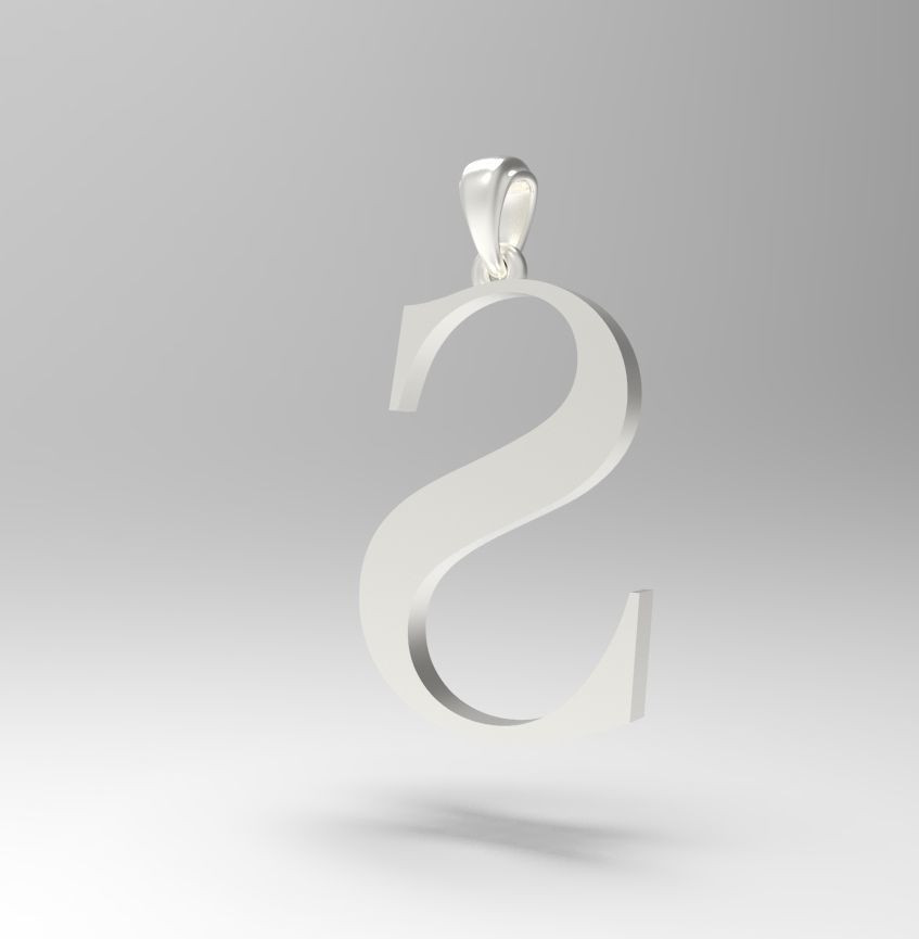 Alphabet Latin S 3D print model_13