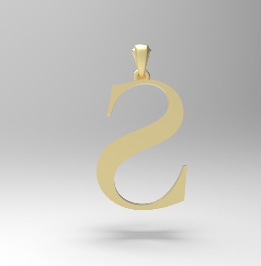 Alphabet Latin S 3D print model_1