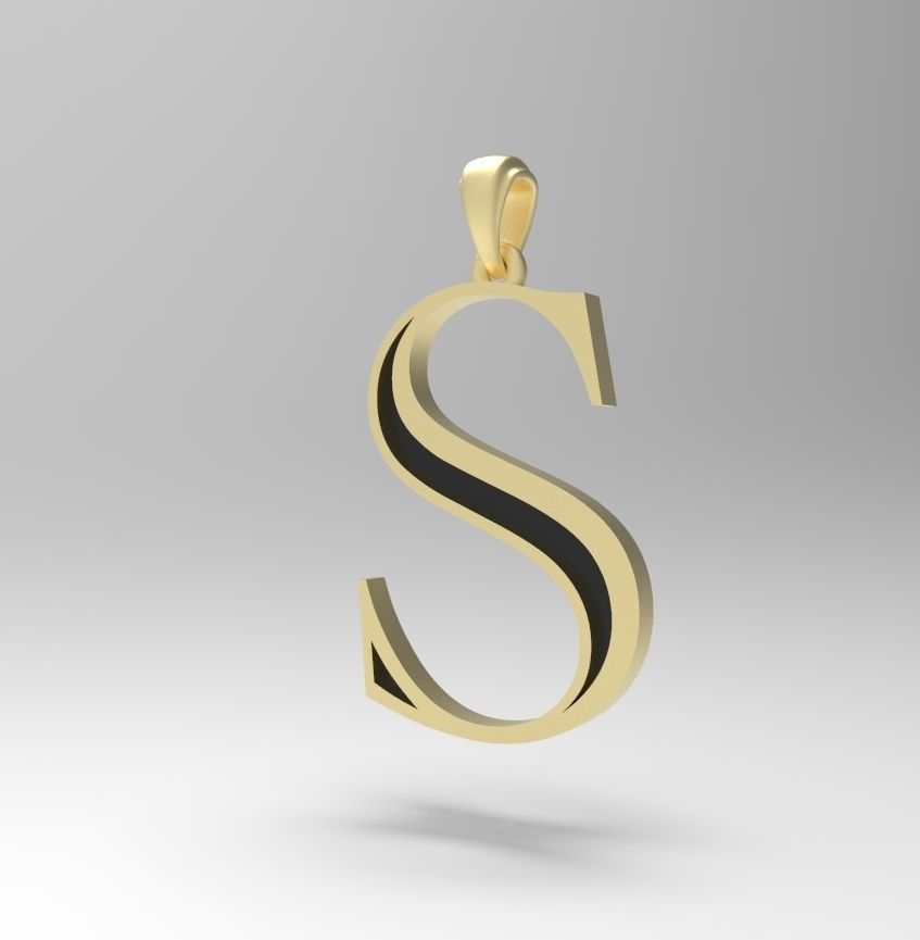 Alphabet Latin S 3D print model_7