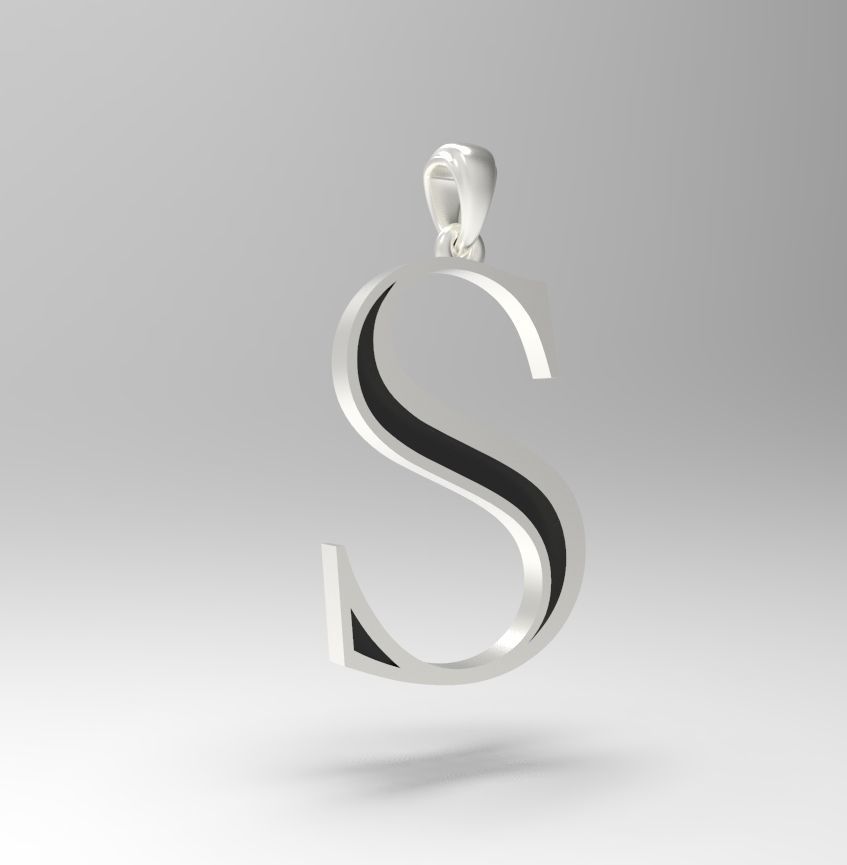Alphabet Latin S 3D print model_17