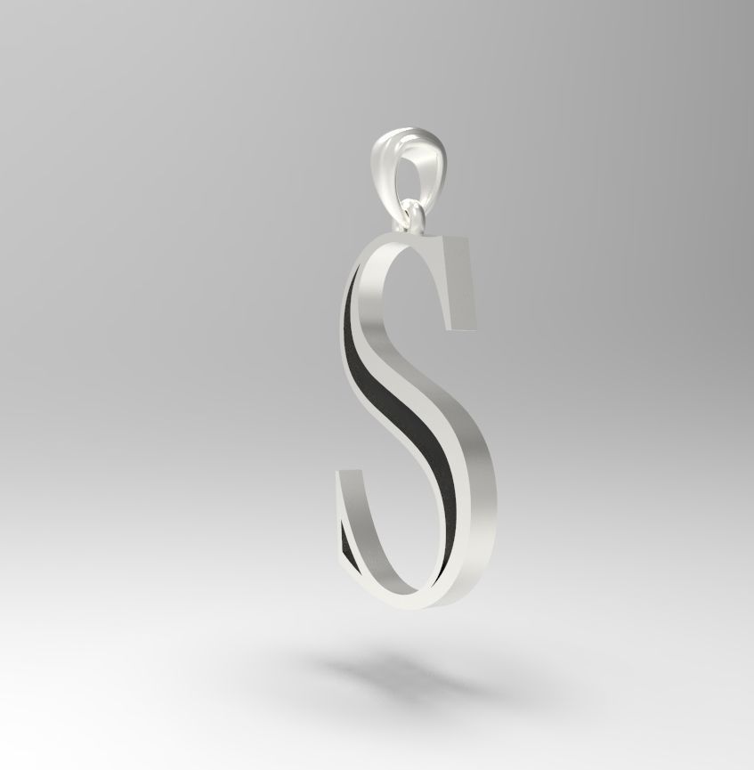 Alphabet Latin S 3D print model_20