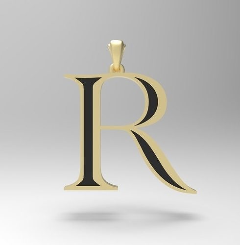 Alphabet Latin R 3D print model