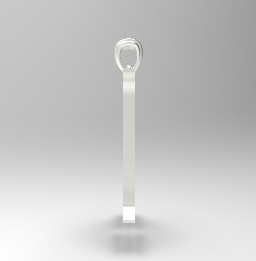 Alphabet Latin K 3D print model_16