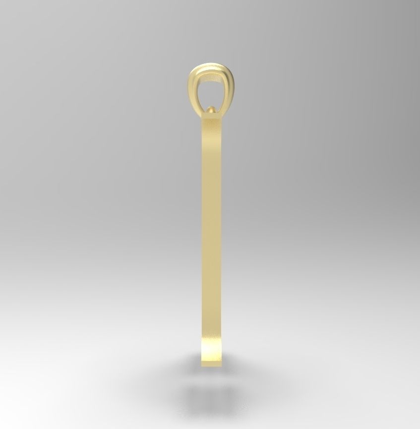 Alphabet Latin K 3D print model_14