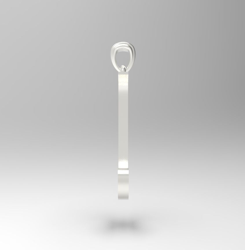 Alphabet Latin J 3D print model_16