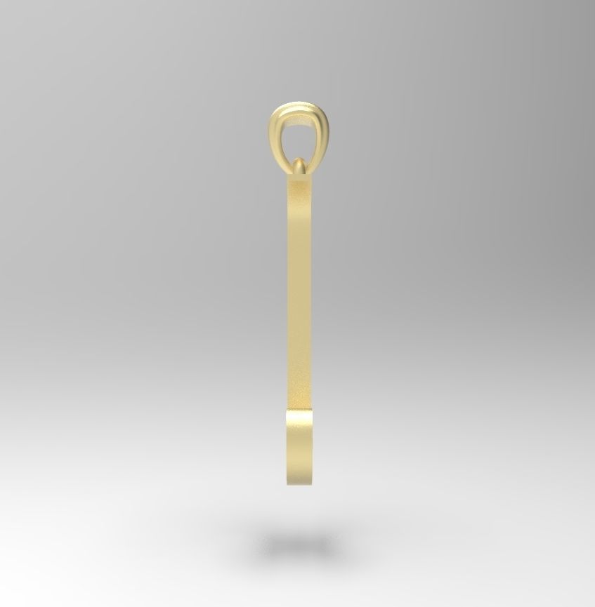 Alphabet Latin J 3D print model_15