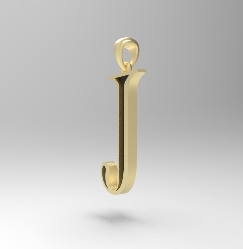 Alphabet Latin J 3D print model_27