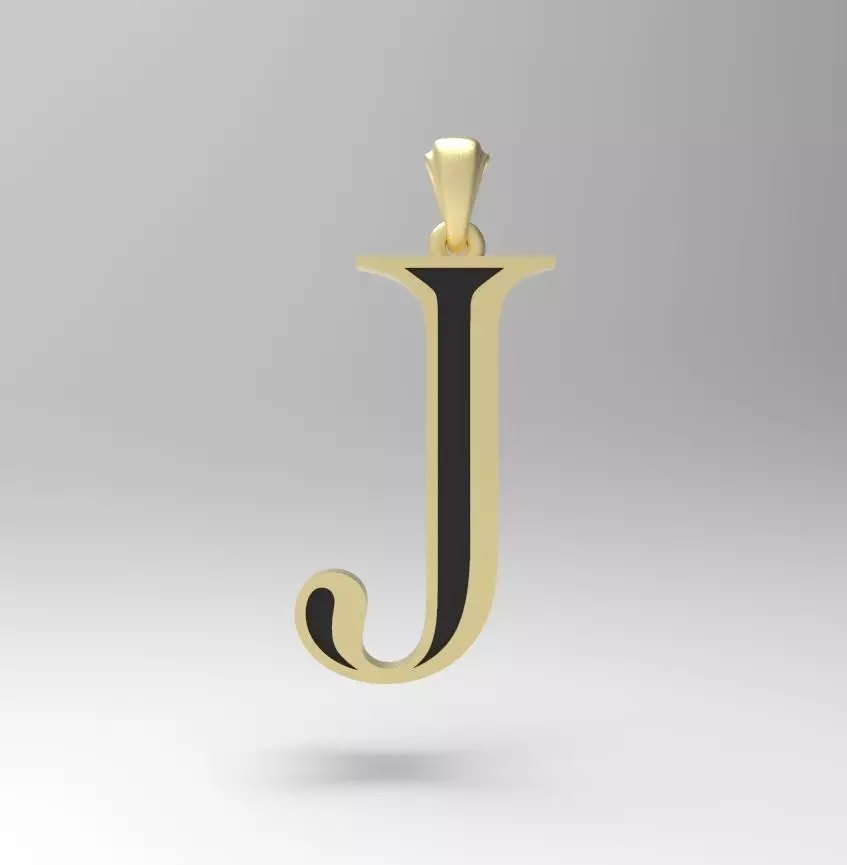 Alphabet Latin J 3D print model_0