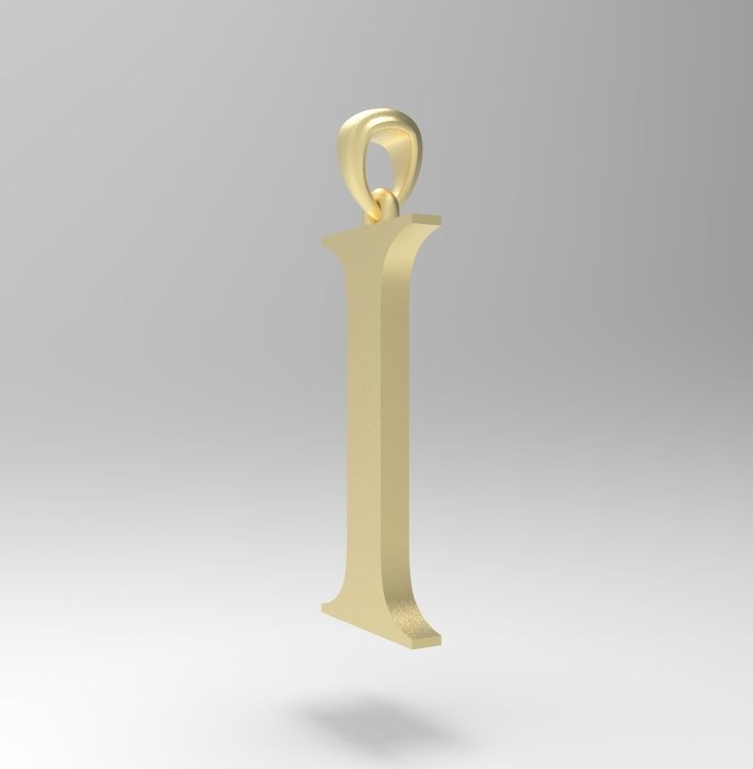 Alphabet Latin I 3D print model_11