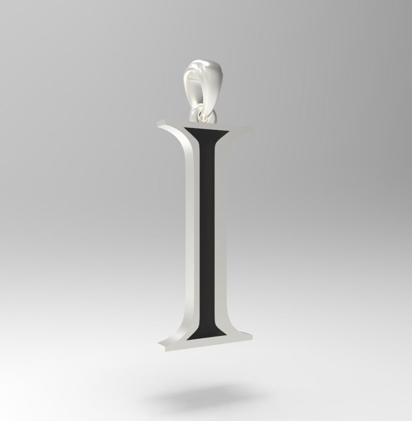 Alphabet Latin I 3D print model_21