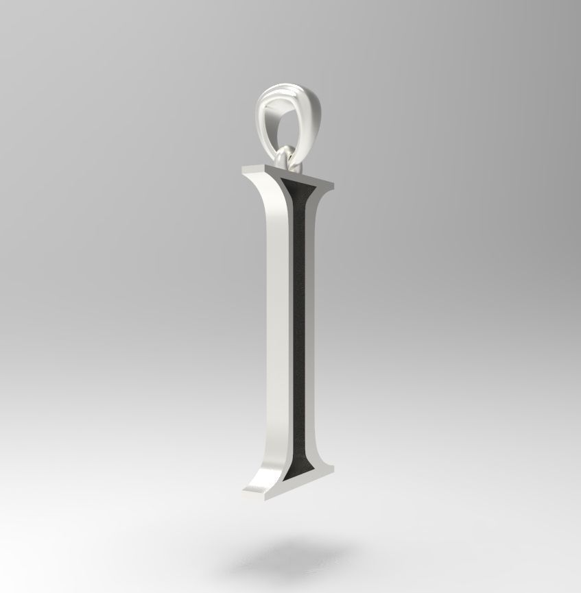 Alphabet Latin I 3D print model_18