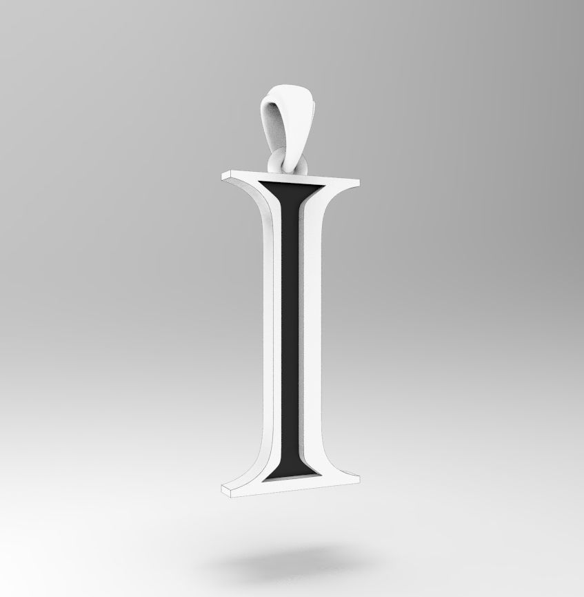 Alphabet Latin I 3D print model_16