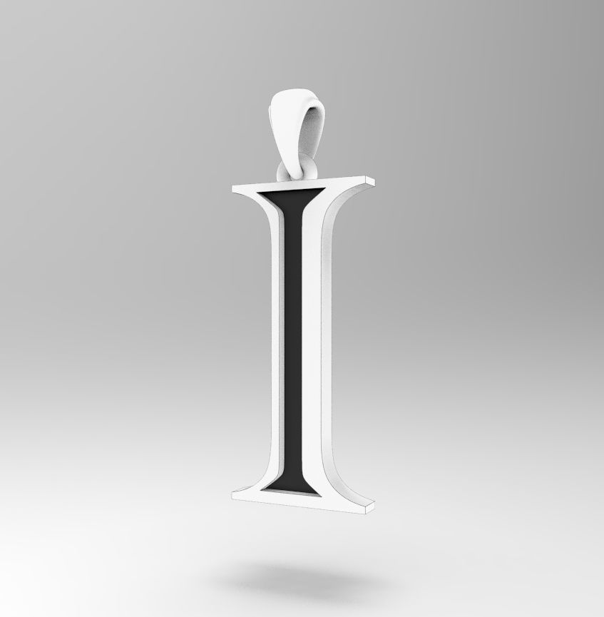 Alphabet Latin I 3D print model_19