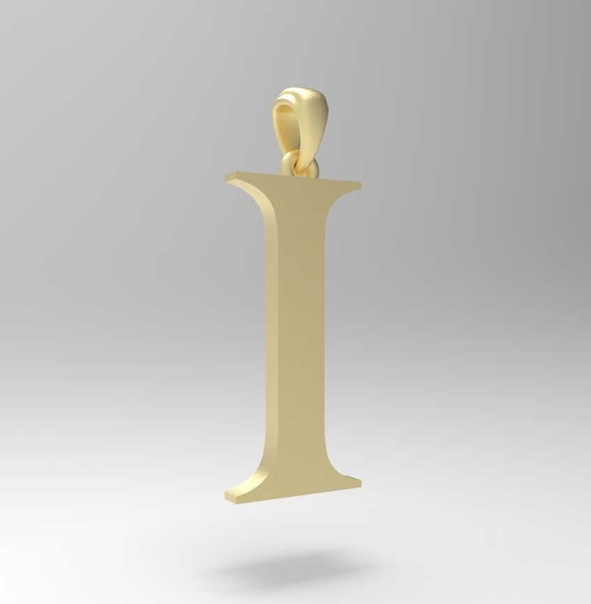 Alphabet Latin I 3D print model_6