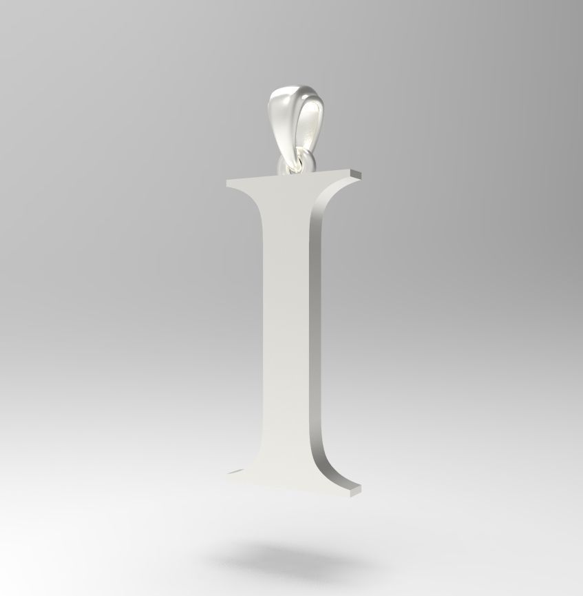 Alphabet Latin I 3D print model_9