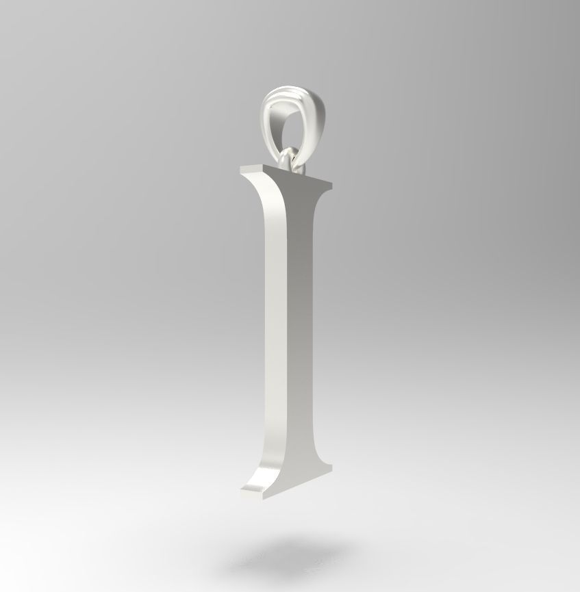 Alphabet Latin I 3D print model_5