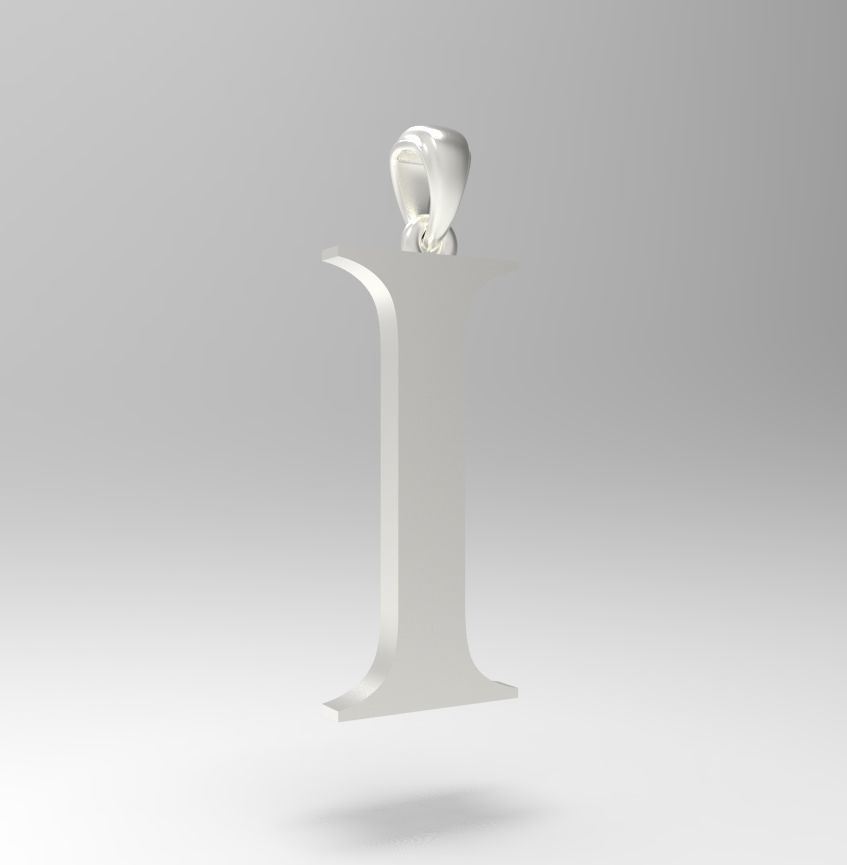 Alphabet Latin I 3D print model_7